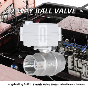 บอลวาล์วแบบมีมอเตอร์ Nalisha FH-MO/S Ss304ทองเหลือง2ทางตัวกระตุ้นไฟฟ้า12V-220V DN15-DN20 OEM 375-725 PSI - Product Image 2