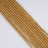 Perles d'eau douce naturelles de forme ronde, teintées Akoya, 4-4,5 mm, 5-5,5 mm, 6-6,5 mm, pour la fabrication de bijoux