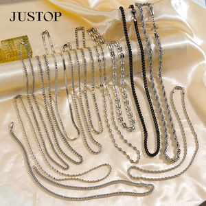 Cadenas de Acero Inoxidable con Baño de Oro y Plata, Resistentes al Agua, Estilo Europeo y Americano, para Hombre y Mujer, Venta al por Mayor, Personalizadas, OEM - Product Image 1