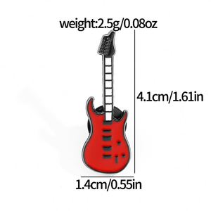 新款动漫吉他音乐珐琅胸针金属徽章服装袋礼品派对婚礼电镀合金儿童 - Product Image 1