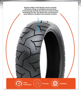 Neumático Tubeless para Motocicleta CST CM-668, Resistente al Desgaste, Semi-Slick, Cruiser, 120/80-16 150/80-15, Nuevo Reemplazo de Alta Calidad - Product Image 3