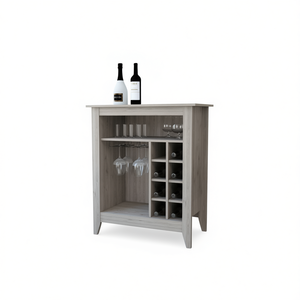 Mueble Bar Mojito en Madera Gris Claro con 6 Botelleros, Diseño Moderno Independiente - Product Image 1