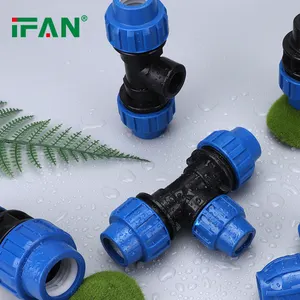 IFAN Kunden spezifische Klemm ring verschraubungen PE-Rohr verschraubungen Winkel bogen PN16 20 - 110mm TEE HDPE-Muffen