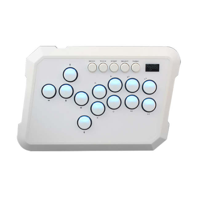 POWKIDDY A50 Hitbox Controller Button Rim Arcade Wheel Steering Joystick for PC/PS4/PS5/Steam/Android/Arcade/Switch