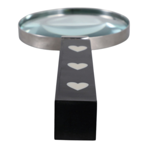 Lente d'ingrandimento decorativa con design a cuore per la casa, il bagno, il soggiorno, l'ufficio, decorazione per scaffali, scultura moderna - Product Image 6