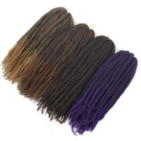 Extensions de cheveux au crochet Marley Twist souples de haute qualité, 18 pouces, 30 mèches par paquet, fibres afro crépues résistantes à la chaleur