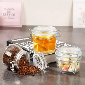 Glass Spice Jar with Hinge, 3 oz