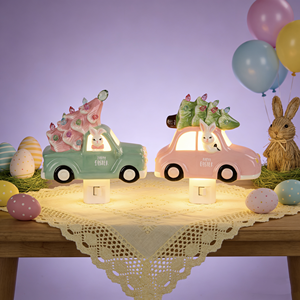 Figurine de lapin mignon pour voiture, lumière de <span class=keywords><strong>nuit</strong></span> LED festive pour Pâques, lumière de <span class=keywords><strong>nuit</strong></span> en résine pour voiture, lapin de Pâques - Product Image 1