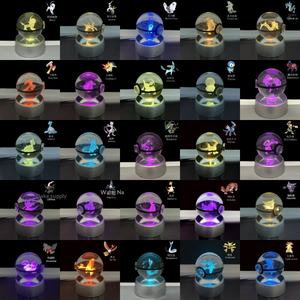 Vente en gros <span class=keywords><strong>de</strong></span> Poké Balls Pokémon K9 gravées en 3D, boule <span class=keywords><strong>de</strong></span> <span class=keywords><strong>cristal</strong></span> lumineuse, Gastly, Eevee, Diancie, ornement <span class=keywords><strong>de</strong></span> bureau, cadeau - Product Image 3