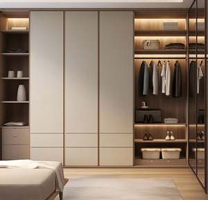 Fabricant de meubles sur mesure Meubles de chambre à coucher Armoire moderne modulaire en bois Design Garde-robe de chambre Style minimaliste - Product Image 3