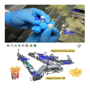 Baiyu Factory Price Fully Automatic Industrial Potato Flakes Chips Making Machine Frozen French Fries Fruit Vegetable Machines