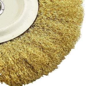 <span class=keywords><strong>Brosse</strong></span> à fil <span class=keywords><strong>métallique</strong></span> de haute qualité <span class=keywords><strong>150</strong></span>*25mm pour le décapage de la rouille et le polissage, en laiton et acier inoxydable - Product Image 4