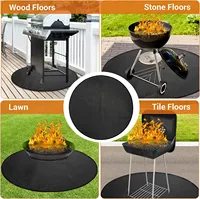 Revêtement en Silicone réglable, 36 pouces, Fiber de verre, tapis coupe-feu pour le pont, sous le Grill, pare-chaleur pour BBQ