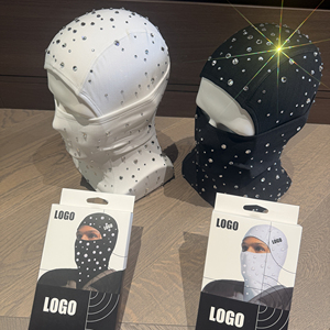 Máscara Balaclava Personalizada com Diamantes, Envio Direto do Armazém Americano - Máscara Esportiva Estilosa Americana para Ciclismo e Esqui, Respirável - Product Image 2