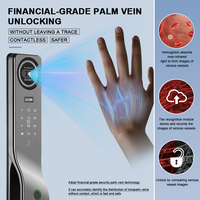 Interphone vidéo actif Reconnaissance faciale 3D WiFi Tuya Serrure de porte intelligente automatique à empreinte digitale avec moniteur de caméra en temps réel