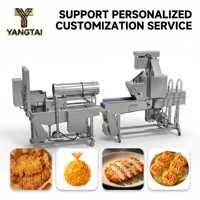 Ligne de production automatique de panure, d'enrobage et de friture pour les morceaux de poulet, les morceaux de poisson, les boules de sésame et les aliments frits