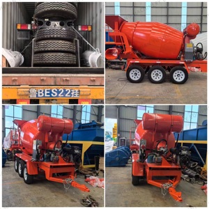 2CBM带液压提升功能的双轴混凝土搅拌罐拖车砂浆搅拌输送罐 - Product Image 5