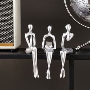 Statues en résine de haute qualité, dorées, décoration moderne pour la maison, décoration d'étagère, cadeaux de déménagement pour amis et famille, décoration intérieure - Product Image 4