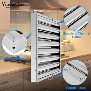 Filtros para Campanas Extractoras de Cocina Comercial de Acero Inoxidable 430, 19.5W x 19.5H Pulgadas, para Campanas Extractoras de Grasa - Product Image 2