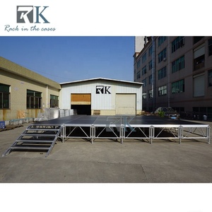Scène modulaire portable en aluminium de 1 m x 2 m avec escalier - Product Image 3
