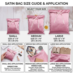 Sacchetto in Raso Rosa Personalizzato con Logo per Conservazione di Extension per Capelli <span class=keywords><strong>e</strong></span> Cosmetici, Confezione Regalo - Product Image 2