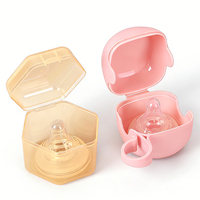 Boîte de rangement WEISHENG de qualité alimentaire pour sucette avec crochet, boîte transparente en PP pour tétines de bébé, boîte à sucettes en plastique sans BPA