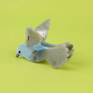 กิ๊บหนีบผมรูปนกกางเขนสีฟ้าแบบดั้งเดิมกิ๊บหนีบผมรูปปลาฉลามทำด้วยมือทำจากอะซิเตททำจากผ้ากำมะหยี่อเ<span class=keywords><strong>นก</strong></span>ประสงค์คลิปผมน่ารักดีไซน์ดั้งเดิม - Product Image 1