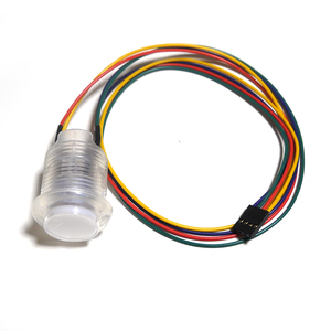 Botón Cóncavo GoldLeaf con Iluminación Transparente RGB LED, Botón de Presión Dedicado para Máquinas de <span class=keywords><strong>Arcade</strong></span>, Pinball y Máquinas de Monedas - Product Image 1