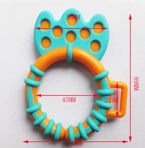 फैक्टरी गर्म बेच Babys खिलौने प्लास्टिक के छल्ले कस्टम मुद्रित प्लास्टिक Buckles Babys खिलौने सामान - Product Image 3