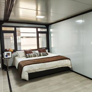 Customized Multifunctional Emergency Modern Folding Container <b>House</b> Expandable Folding Box Room Solar Powered Bathroom - Product Image 5