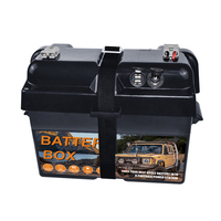 PB006A Boîtier de commande de batterie extérieur marin 12V IP67 étanche en PP noir, longue durée de vie, accessoires d'alimentation avec protection contre les surcharges/basse tension