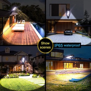 Solar Outdoor <b>LED</b> Wall <b>Light</b> 30W Waterproof <b>Motion</b> <b>Sensor</b> Garden Lamp with Remote Control - Product Image 2
