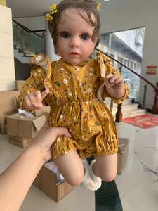 دمية طفلة واقعية بطول 60 سم مع طبقات متعددة من الطلاء ثلاثي الأبعاد للبشرة وأوردة مرئية عالية الجودة مصنوعة من السيليكون للفتيات - Product Image 5