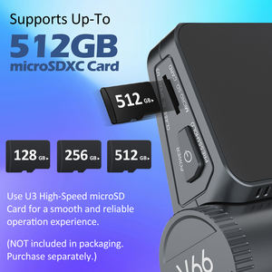 V66 4K <span class=keywords><strong>3</strong></span>-Kanal-Videorekorder für Auto DVR ADAS Smart Touchscreen 5,8GHz WLAN Dreifachkamera GPS Nachtsicht Dashcam - Product Image 6