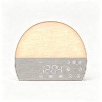 Réveil lumineux Sunrise avec machine à bruit blanc et veilleuse, écran tactile numérique pour chevet, adapté aux adultes/enfants/chambre à coucher