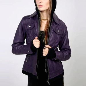 Hot Selling <b>Women</b> Clothing Leather <b>Jacket</b> New Fashion <b>Women</b> Leather <b>Jacket</b> Windproof Leather <b>Jacket</b> - Product Image 1