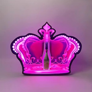 Presentador de Botellas LED Recargable con Forma de Corona, Ecológico, Contemporáneo, con Luces Intermitentes, para Bar, KTV, Bodas, con Logotipo Personalizado - Product Image 1