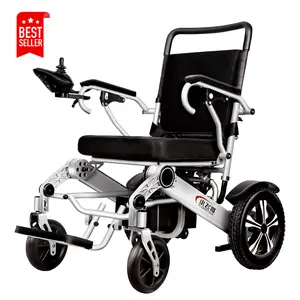 Portable Lightweight Aluminum Foldable Power Wheel Chair Cheap Price Disabled Folding Electric Wheelchair For Disabled