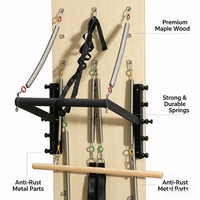 Tour de Pilates murale robuste en érable avec ressorts réglables et barres en bois – Machine de Pilates écologique pour la maison/le studio