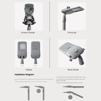 Réverbère LED Messie IP66 AC 30W-240W Lampe d'intérieur en aluminium Sésame up Cubes