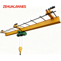 Grue à poutre simple suspendue avec rail courbé pour une mise en plan flexible d'atelier
