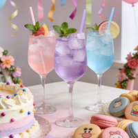 Pailles en papier jetables de 21 cm pour Bubble Tea, épaisses, arc-en-ciel, avec emballage individuel, pour les fournitures de bar et de fête