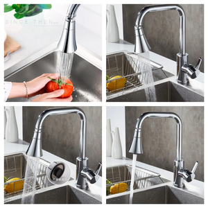 Aérateur de lavabo en plastique double fonction avec 2 adaptateurs 3/8 à 1/2 G, rallonge de <span class=keywords><strong>robinet</strong></span> de <span class=keywords><strong>cuisine</strong></span>, <span class=keywords><strong>douchette</strong></span> pressurisée 2/3 modes - Product Image 3