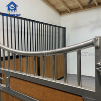 Panneaux de box pour chevaux en acier inoxydable JHorse, structure à joints lisses, pour hangar à chevaux