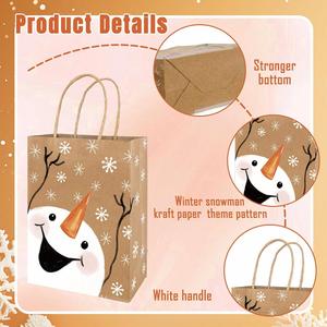 Bolsas de Papel Kraft Reciclables Ecológicas Personalizadas para Boutique Navideña, con Asas Retorcidas, para Empaque de Velas, Navidad - Product Image 2