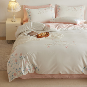 <span class=keywords><strong>Percale</strong></span> Sang Trọng 100% Cotton 200TC Hoặc 300TC Tiêu Chuẩn Khác Nhau Thêu Logo Duvet Bìa Bộ Sưu Tập Nhà Nữ Hoàng Kích Thước Bộ Đồ Giường Thiết Lập - Product Image 2