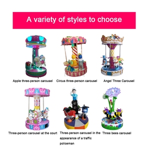 Carrusel Real de 3 Jugadores, 2 Caballos, 1 Asiento, Operado con Monedas, para Niños, en Venta - Product Image 3