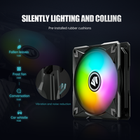 Ventilateur PC RGB noir à bas prix, vente chaude, ventilateur de refroidissement 120 mm pour boîtier d'ordinateur avec dissipateur thermique en aluminium