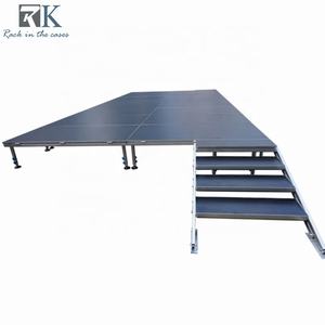 Plate-forme de scène rectangulaire en aluminium de 4x8 pieds Plate-forme de scène antidérapante pour mariage mobile - Product Image 2