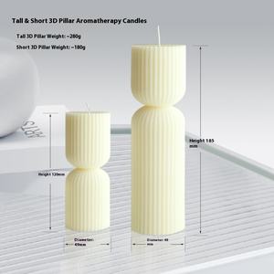 40 bougies créatives géométriques blanches en cire de soja écologique, style nordique, art aromathérapie, faites à la main, modèle 091 ODM/OEM - Product Image 6